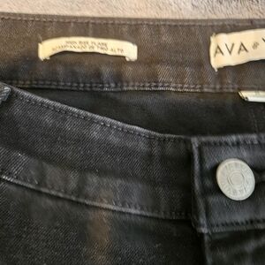 Ava & Viv Women's Wide Leg Jeans in Charcoal